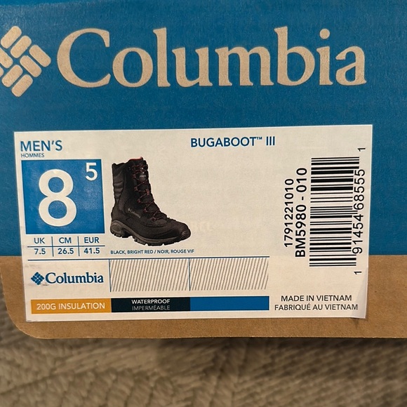 Columbia Black Rain & Snow Boots with Waterproof Material and Chunky Sole - Picture 8 of 8
